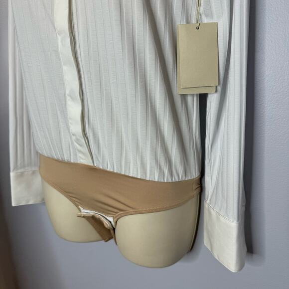 Free x Rein The Elite Equestrian Bodysuit Top White long Sleeve XS New - Picture 8 of 16